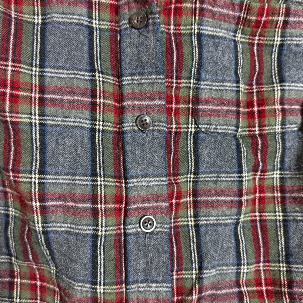L.L. Bean Women’s Semi-fitted Plaid Flannel - Red and Blue - Picture 3 of 5